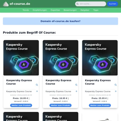 Screenshot of-course.de