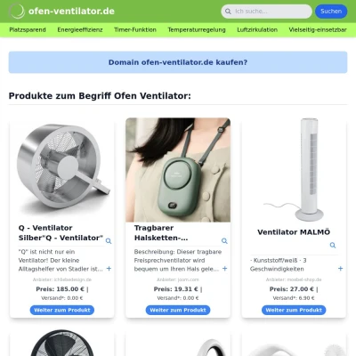 Screenshot ofen-ventilator.de