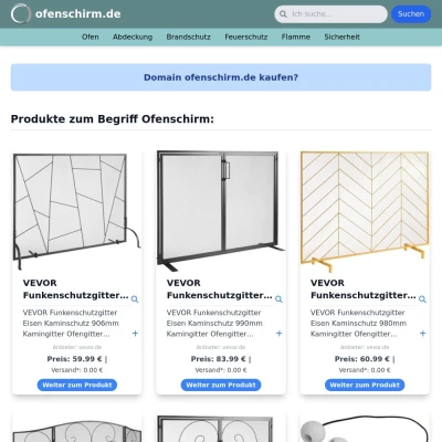 Screenshot ofenschirm.de