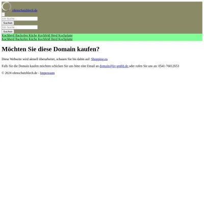 Screenshot ofenschutzblech.de