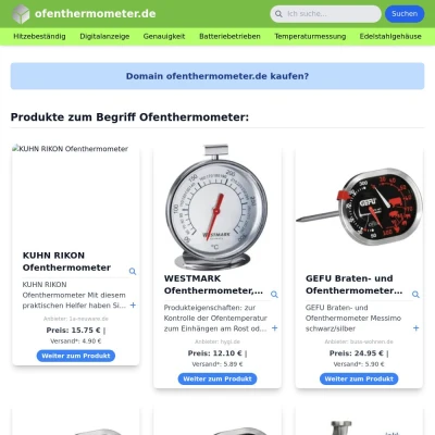 Screenshot ofenthermometer.de