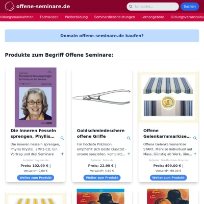 Screenshot offene-seminare.de