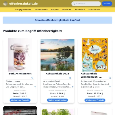 Screenshot offenherzigkeit.de