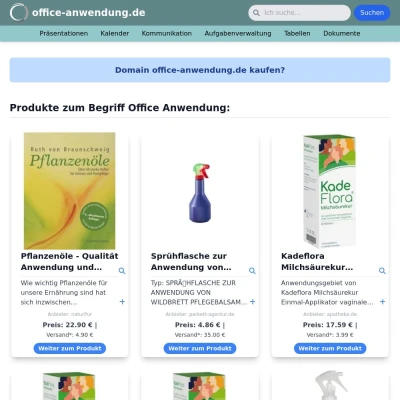 Screenshot office-anwendung.de