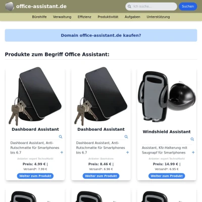 Screenshot office-assistant.de