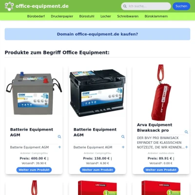 Screenshot office-equipment.de