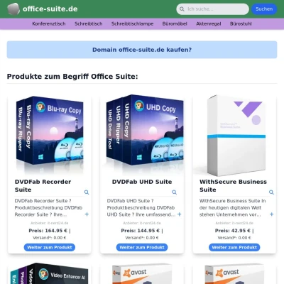 Screenshot office-suite.de