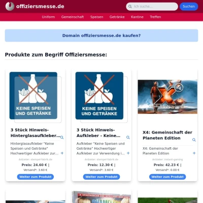 Screenshot offiziersmesse.de