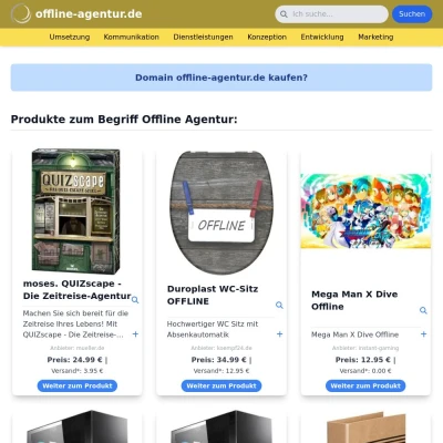 Screenshot offline-agentur.de