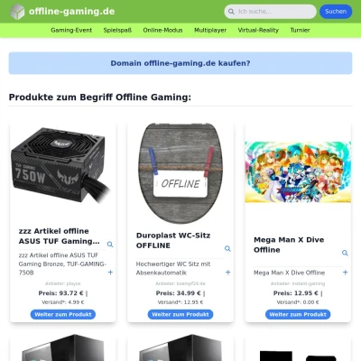 Screenshot offline-gaming.de
