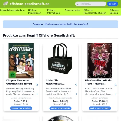 Screenshot offshore-gesellschaft.de