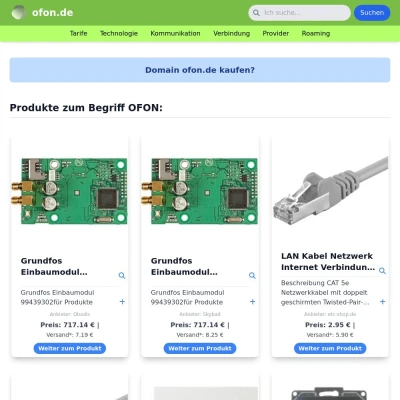 Screenshot ofon.de