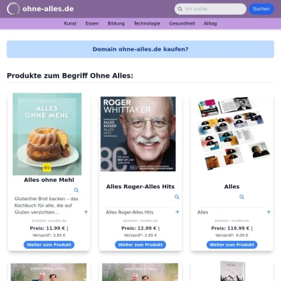 Screenshot ohne-alles.de