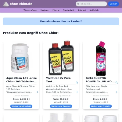Screenshot ohne-chlor.de
