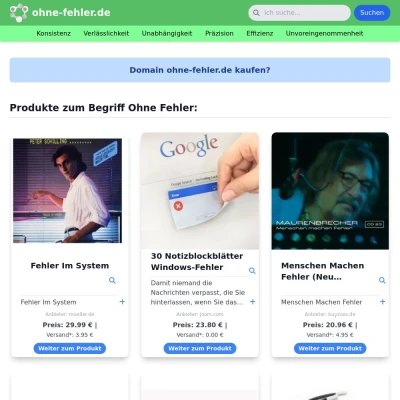 Screenshot ohne-fehler.de