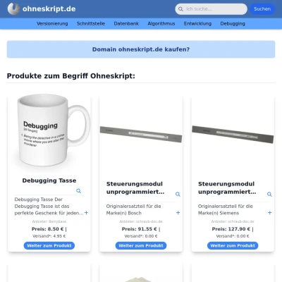 Screenshot ohneskript.de