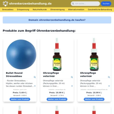 Screenshot ohrenkerzenbehandlung.de