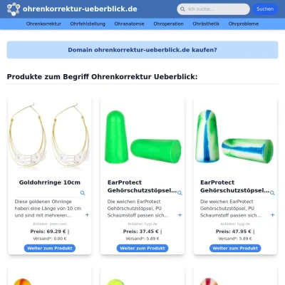 Screenshot ohrenkorrektur-ueberblick.de