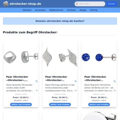 Screenshot ohrstecker-shop.de