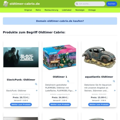 Screenshot oldtimer-cabrio.de