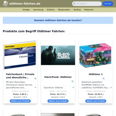 Screenshot oldtimer-fahrten.de