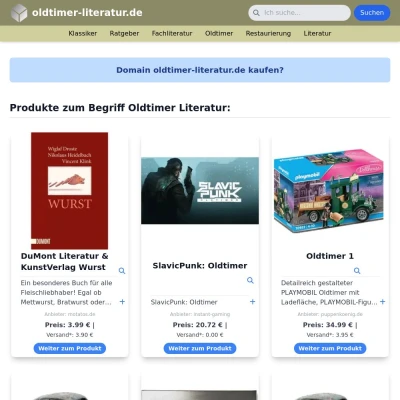 Screenshot oldtimer-literatur.de