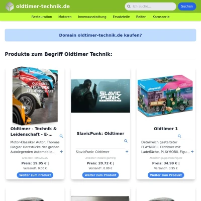 Screenshot oldtimer-technik.de