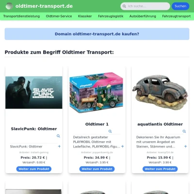 Screenshot oldtimer-transport.de