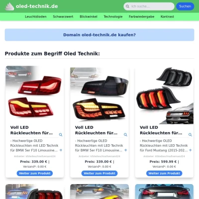 Screenshot oled-technik.de