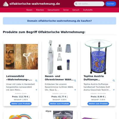 Screenshot olfaktorische-wahrnehmung.de