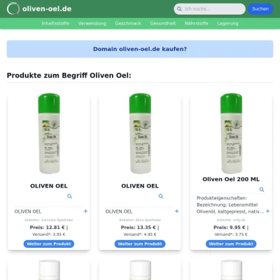 Screenshot oliven-oel.de