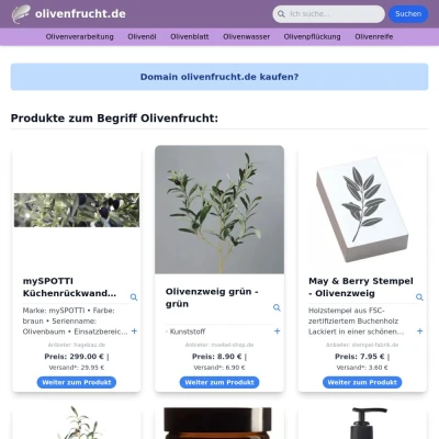 Screenshot olivenfrucht.de
