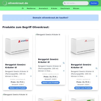 Screenshot olivenkraut.de