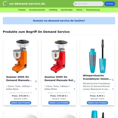 Screenshot on-demand-service.de