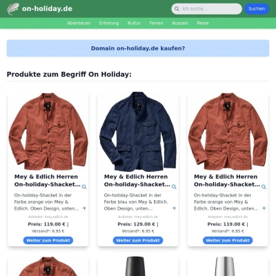 Screenshot on-holiday.de