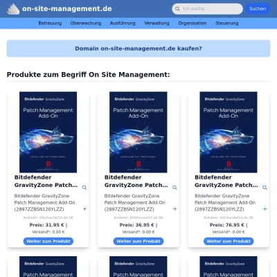 Screenshot on-site-management.de
