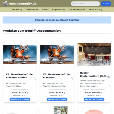 Screenshot onecommunity.de