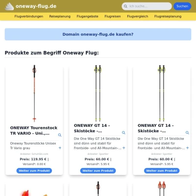 Screenshot oneway-flug.de