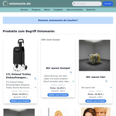Screenshot oniomanie.de