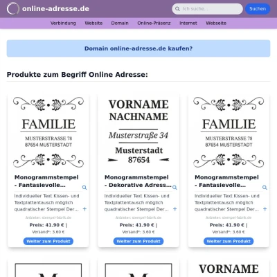 Screenshot online-adresse.de