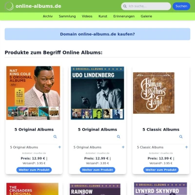 Screenshot online-albums.de