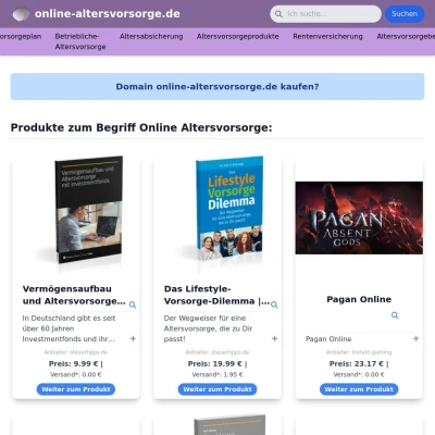 Screenshot online-altersvorsorge.de