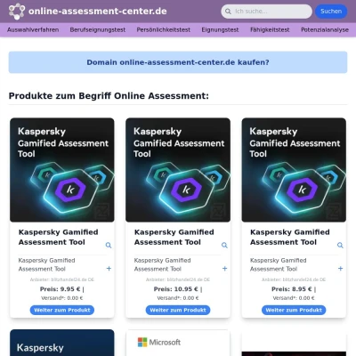 Screenshot online-assessment-center.de