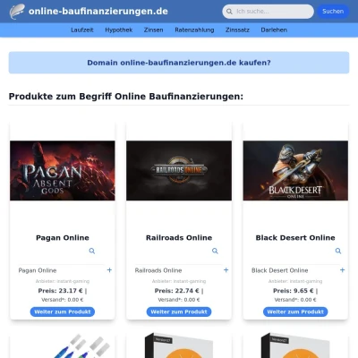 Screenshot online-baufinanzierungen.de