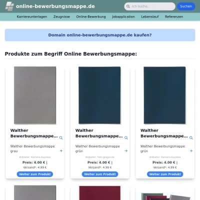 Screenshot online-bewerbungsmappe.de