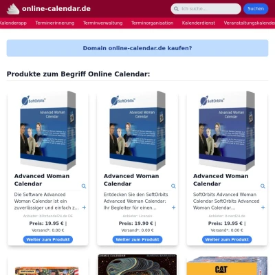 Screenshot online-calendar.de