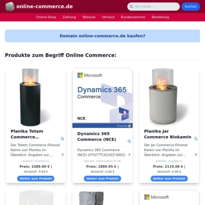 Screenshot online-commerce.de