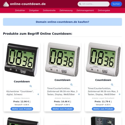 Screenshot online-countdown.de