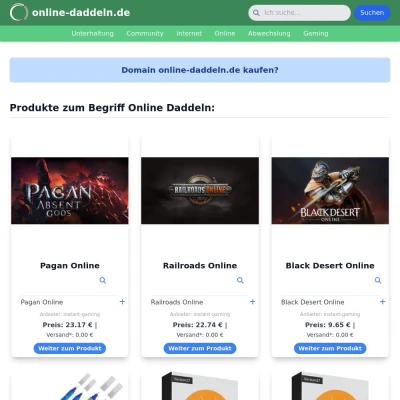 Screenshot online-daddeln.de