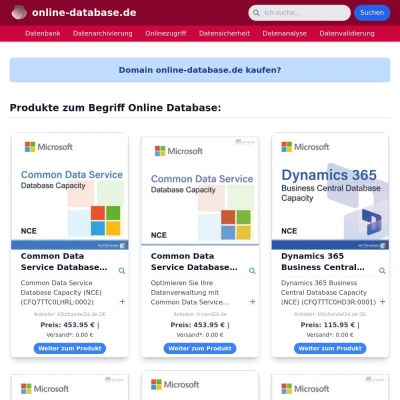 Screenshot online-database.de